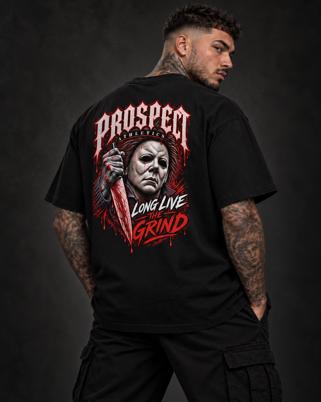 Boogeyman Horror Oversized Heavyweight T-Shirt by Prospect Athletics
