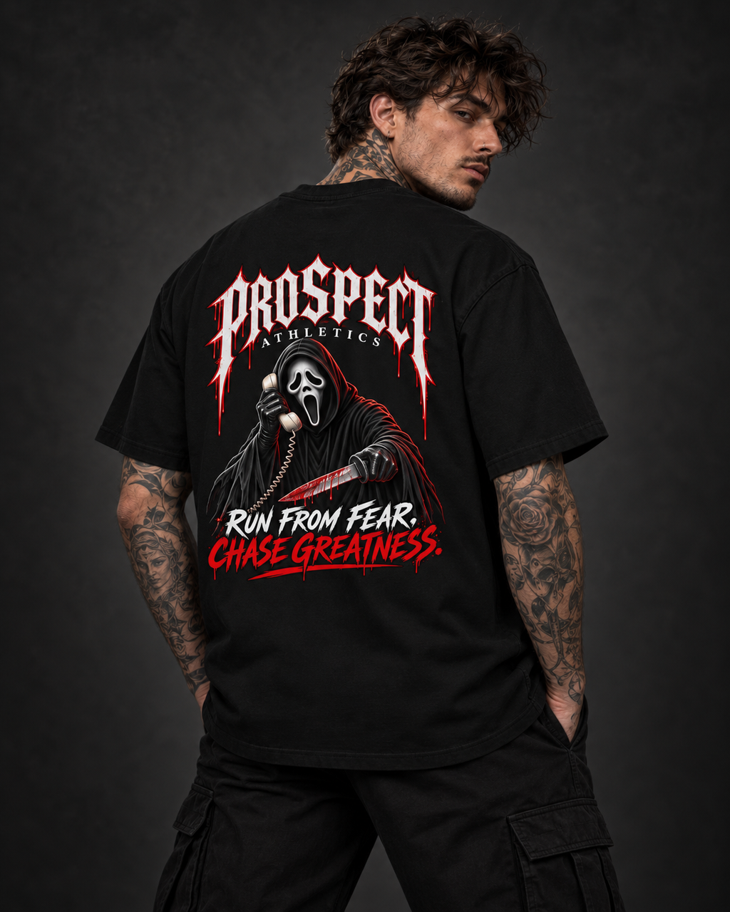Masked Horror Oversized Heavyweight T-Shirt by Prospect Athletics