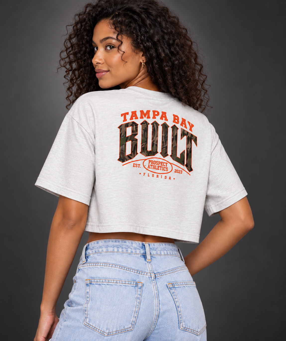 Tampa Bay Built Camo Women's Cropped T-Shirt