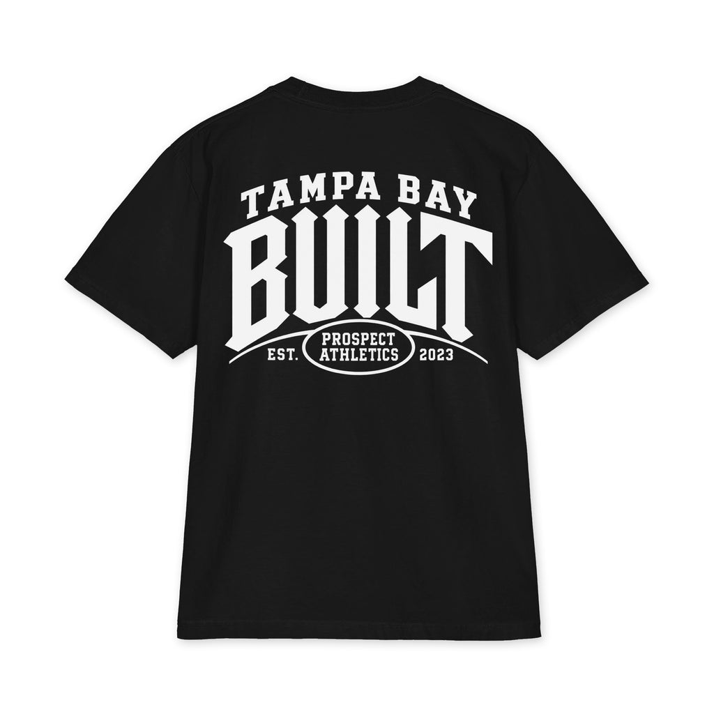 Tampa Bay Built ACDC Oversized Heavyweight T-Shirt - black back view