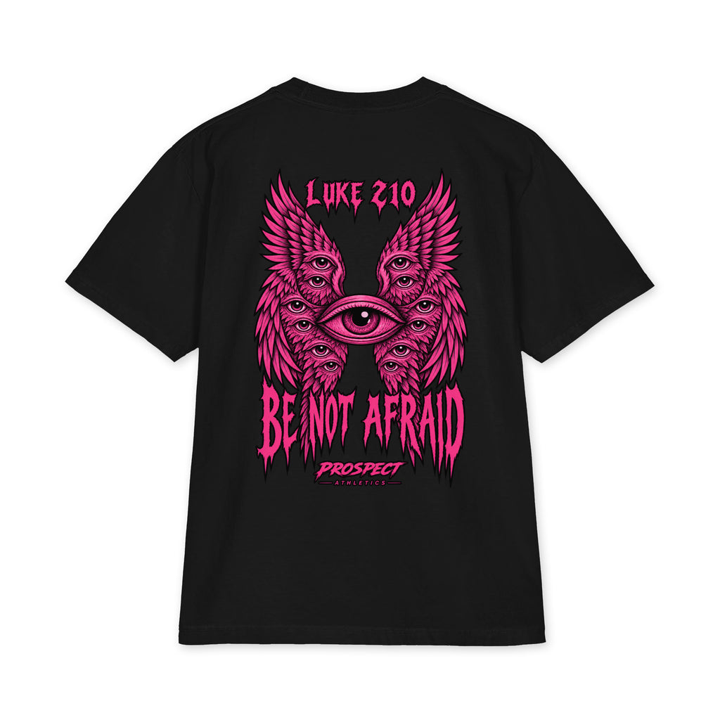 Faith Angel Oversized Heavyweight T-Shirt - black back view