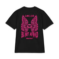 Faith Angel Oversized Heavyweight T-Shirt - black back view