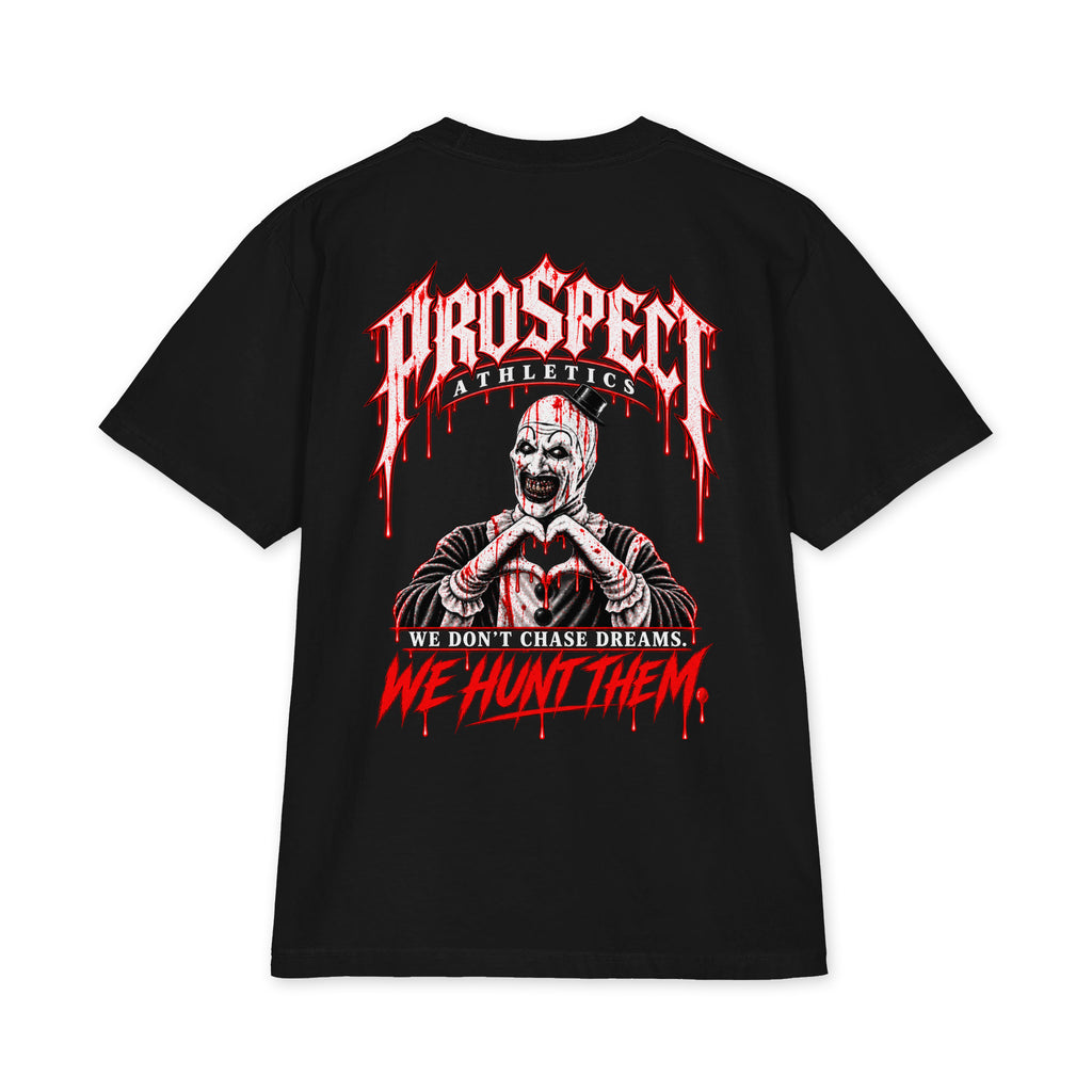 Macabre Horror Oversized Heavyweight T-Shirt - black back view