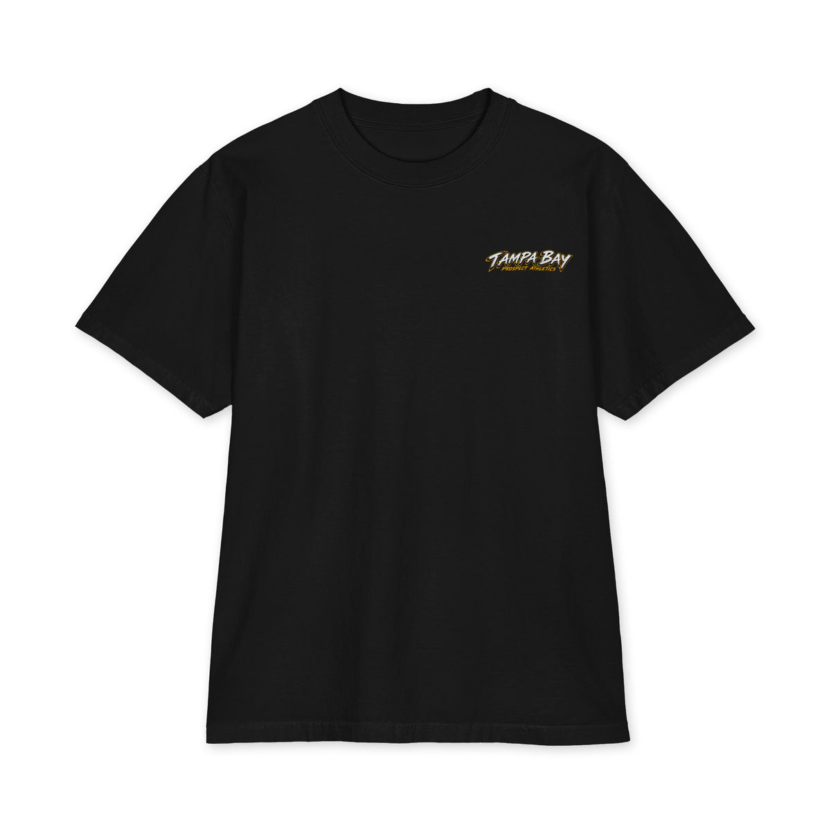Tampa Bay Built Pirate Oversized Heavyweight T-Shirt - black front view