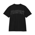 Prospect Gothic Oversized Heavyweight T-Shirt - black front view