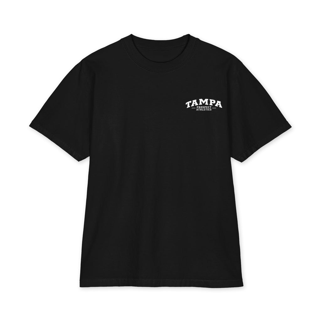 Tampa Bay Built ACDC Oversized Heavyweight T-Shirt - black front view