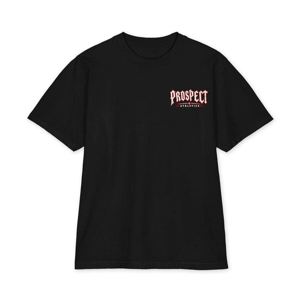 Horror Oversized Heavyweight T-Shirt - black front view